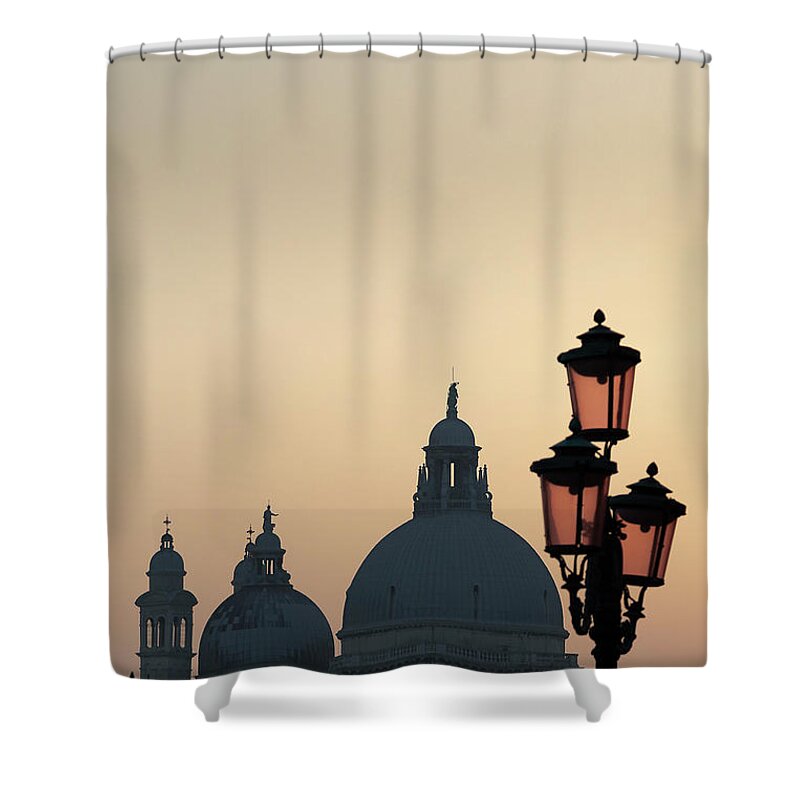 Italy Shower Curtain featuring the photograph Venince in the Evening by Andy Myatt