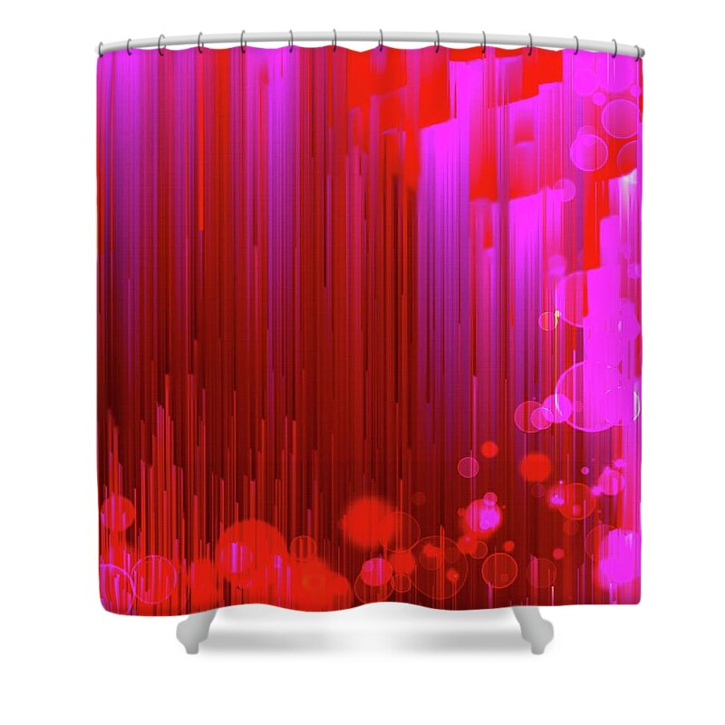 Wall Art Shower Curtain featuring the digital art Vertical Limitless by Callie E Austin