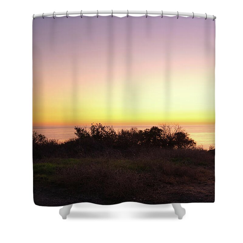 Beach Sunset Shower Curtain featuring the photograph Vibrant Colors After Sunset by Matthew DeGrushe