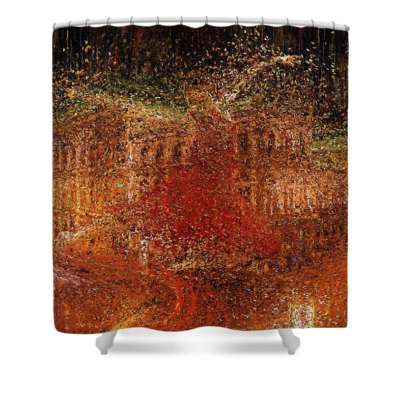Opera Shower Curtain featuring the painting Viennese Mood by Alex Mir
