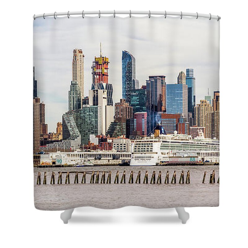New York Shower Curtain featuring the photograph View of Midtown Manhattan by Elvira Peretsman