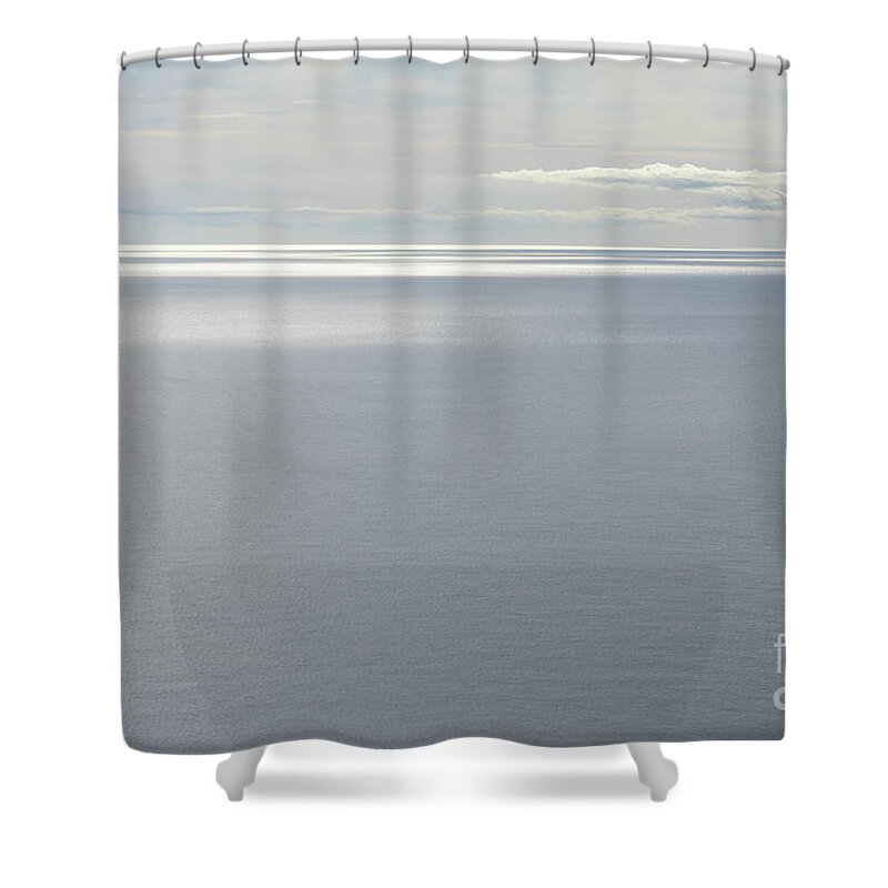 Seawater Shower Curtain featuring the photograph View of the calm Mediterranean Sea by Adriana Mueller