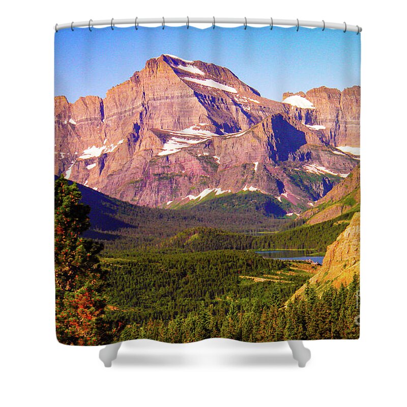 Viewpoint Shower Curtain featuring the photograph Viewpoint in Glacier National Park by Jeff Swan