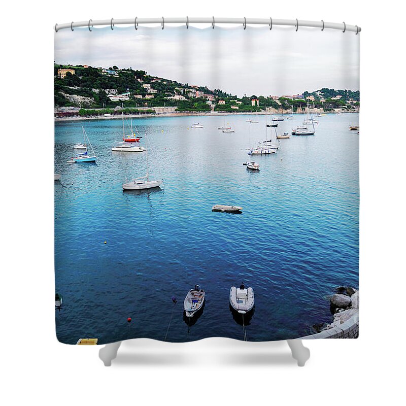 Nice Shower Curtain featuring the photograph Villefranche at cote dAzur, France by Anastasy Yarmolovich