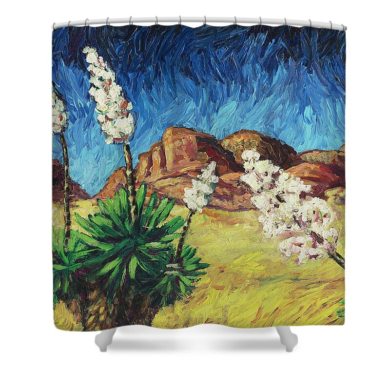 Van Gogh Shower Curtain featuring the painting Vincent in Arizona by James W Johnson
