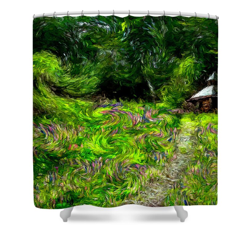 Lupinefest Shower Curtain featuring the photograph Vincents Swirling Mind by Wayne King
