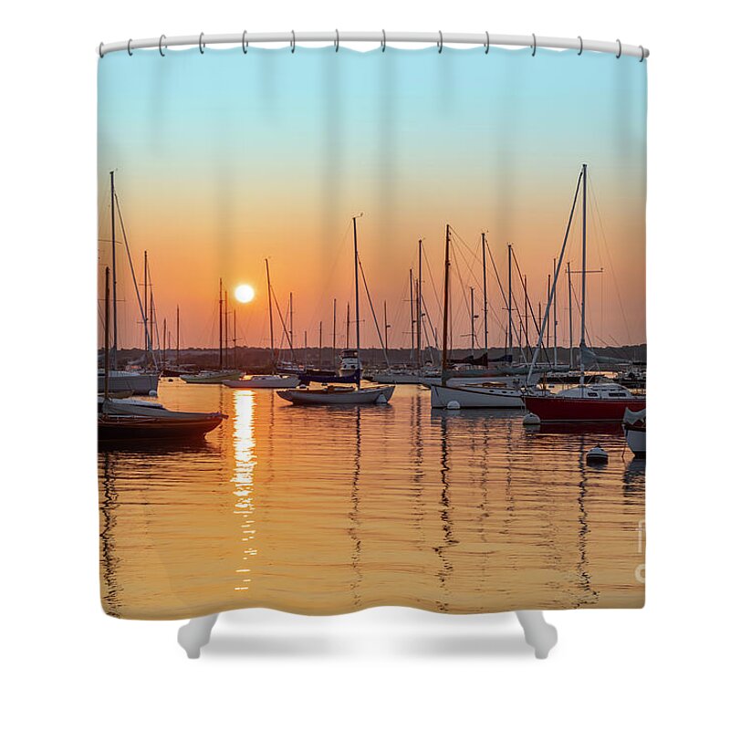 Clarence Holmes Shower Curtain featuring the photograph Vineyard Haven Harbor Sunrise III by Clarence Holmes