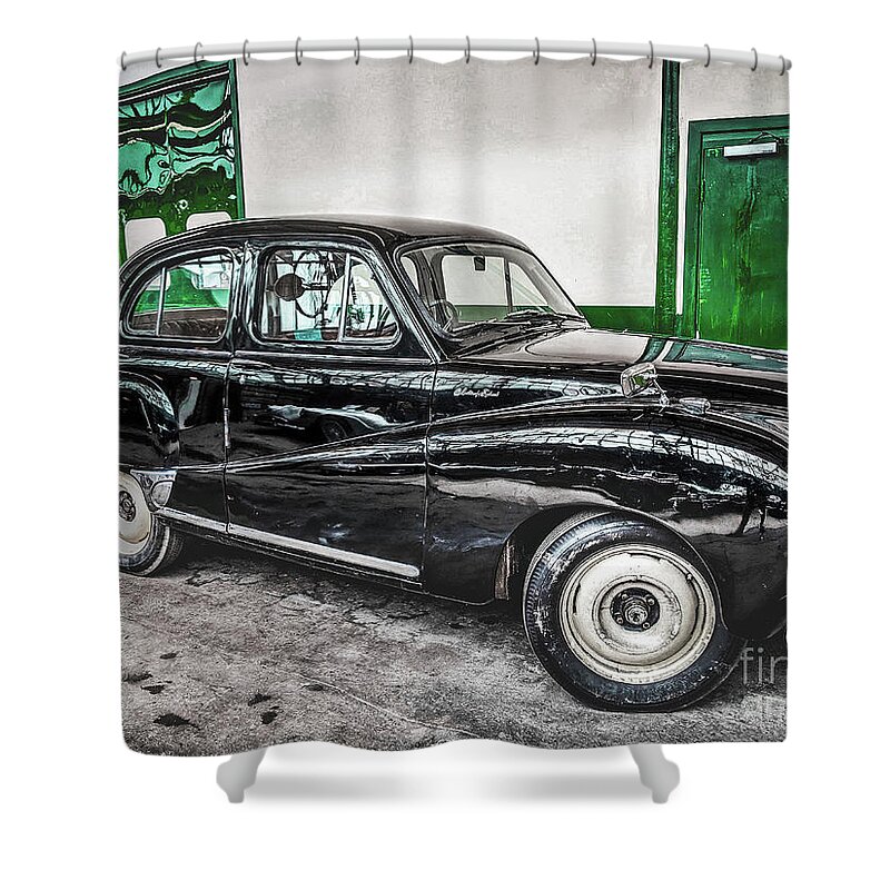 Asphalt Shower Curtain featuring the photograph Vingate Car Edit For Contest by Luca Lorenzelli