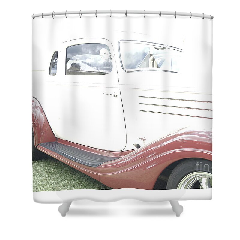 Auto Shower Curtain featuring the photograph Vintage Fender Sculpture by Kae Cheatham