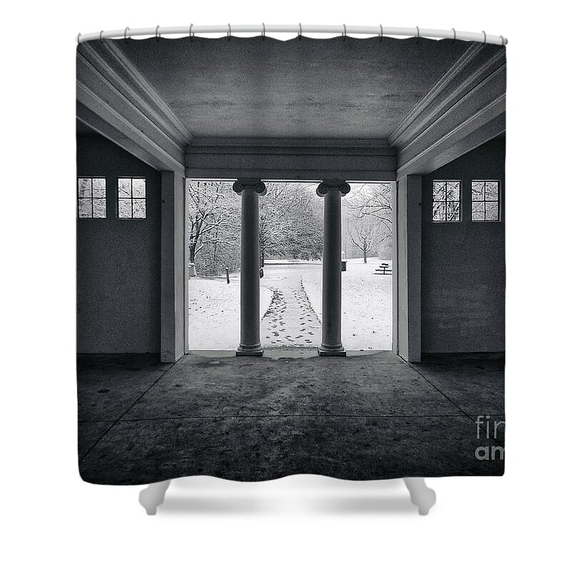 Parthenon Shower Curtain featuring the photograph Vintage Structure by Phil Perkins