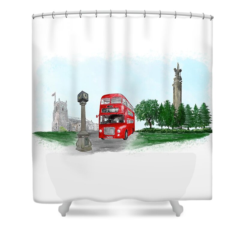 Cannock Chase Shower Curtain featuring the painting Visit Beautiful Cannock Chase by Mark Taylor