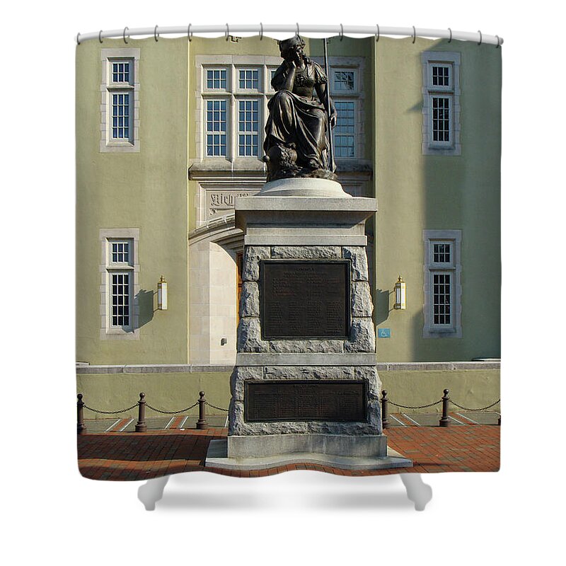 Lexington Shower Curtain featuring the photograph VMI - Virginia Mourning Her Dead by Deb Beausoleil