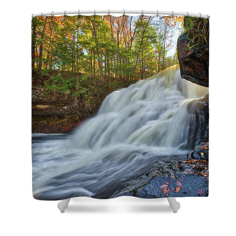 Wadsworth Falls Shower Curtain featuring the photograph Wadsworth Falls by Juergen Roth