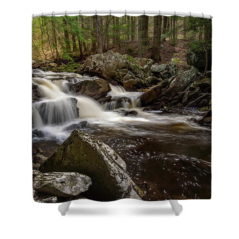 Bolders Shower Curtain featuring the photograph Wahconah Falls 1 by Dimitry Papkov
