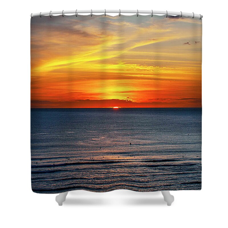Sunset Shower Curtain featuring the photograph Waiting on the Set by Anthony Jones