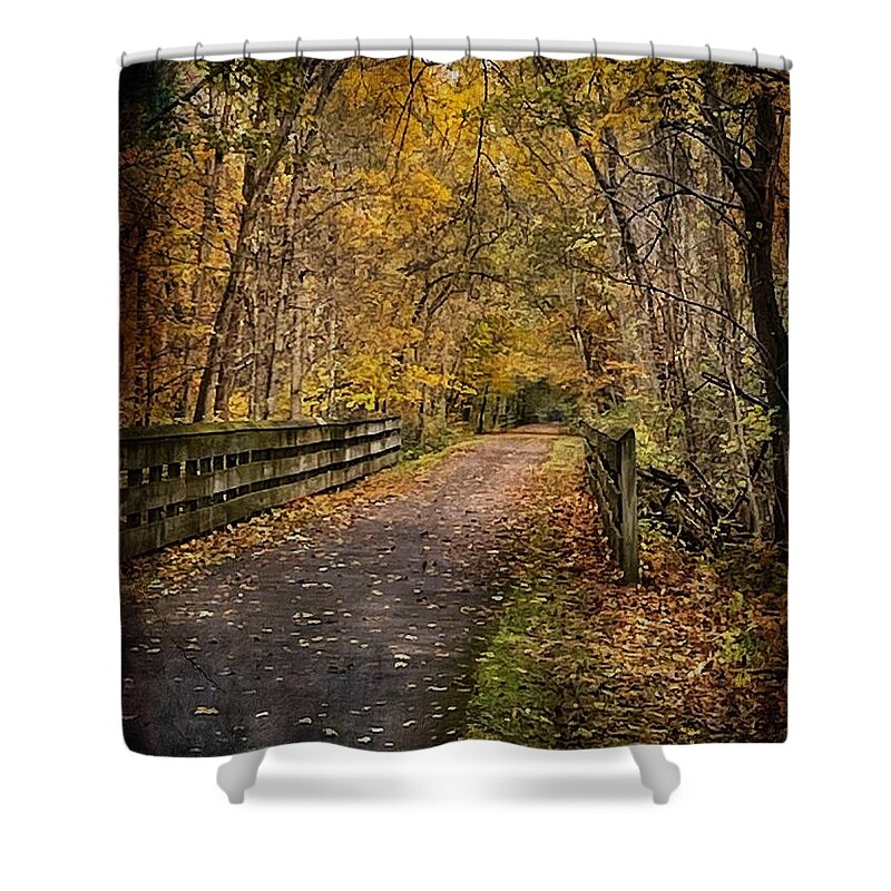  Shower Curtain featuring the photograph Walking Into November by Jack Wilson