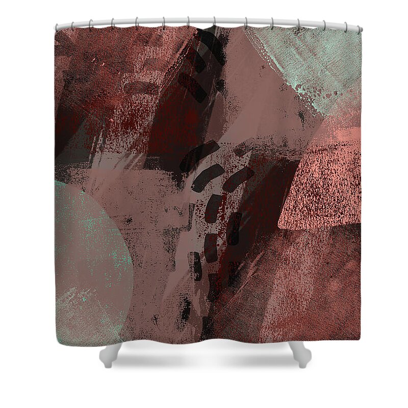  Shower Curtain featuring the digital art Walking the Path by Michelle Hoffmann