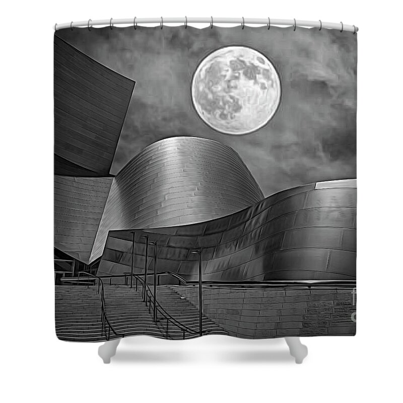 Gehry Shower Curtain featuring the photograph Walt Disney Concert Hall Gehry Architect by Chuck Kuhn