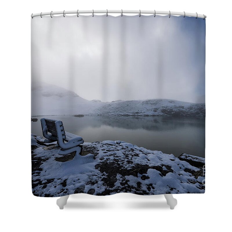Wangsersee Shower Curtain featuring the photograph Wangsersee by Eva Lechner