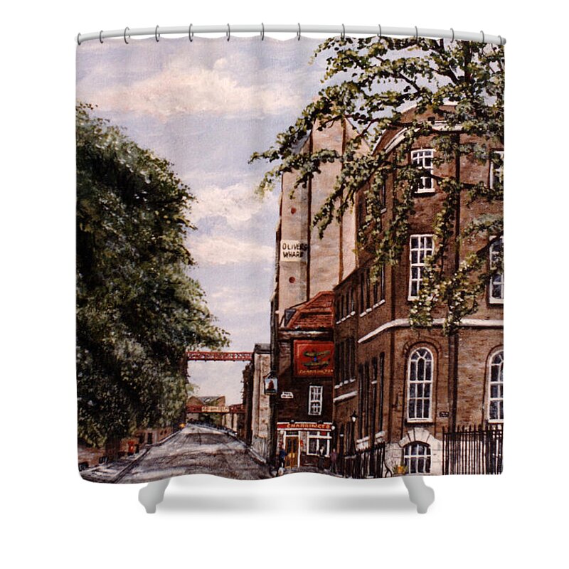 Wapping Shower Curtain featuring the painting Wapping High Street and The Town of Ramsgate by Mackenzie Moulton