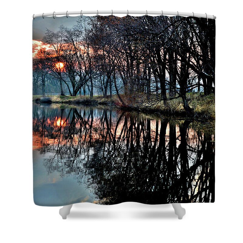 Spring Shower Curtain featuring the photograph Warm Spring Evening by Susie Loechler