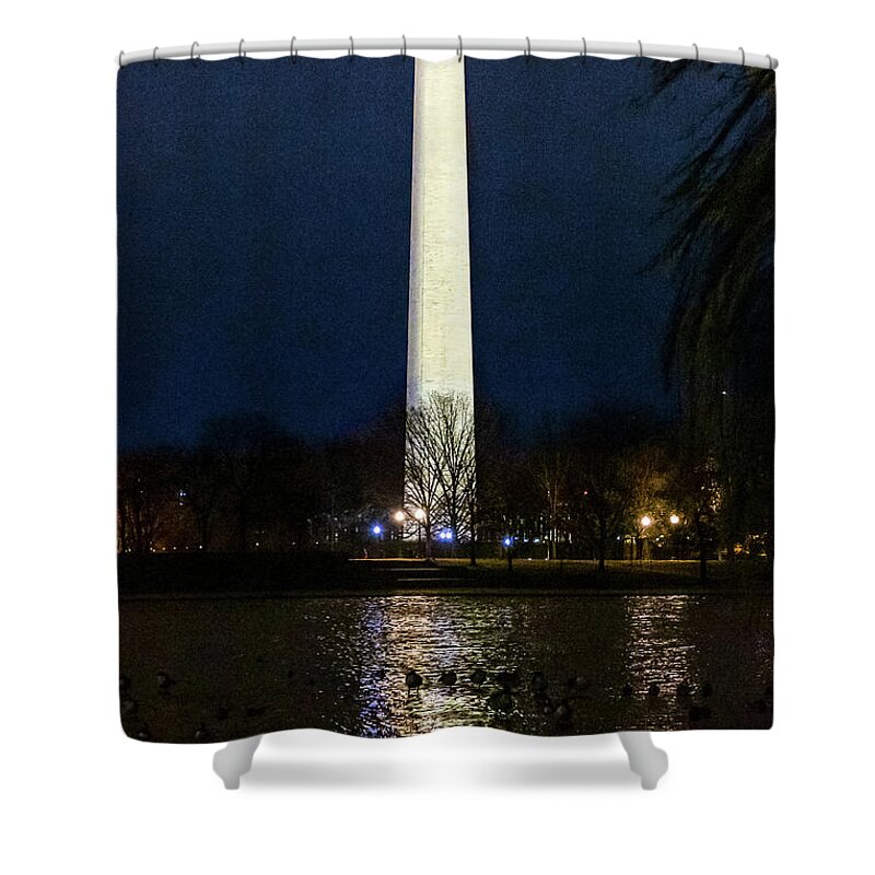 Washington D.c. Shower Curtain featuring the digital art Washington Monument by SnapHappy Photos