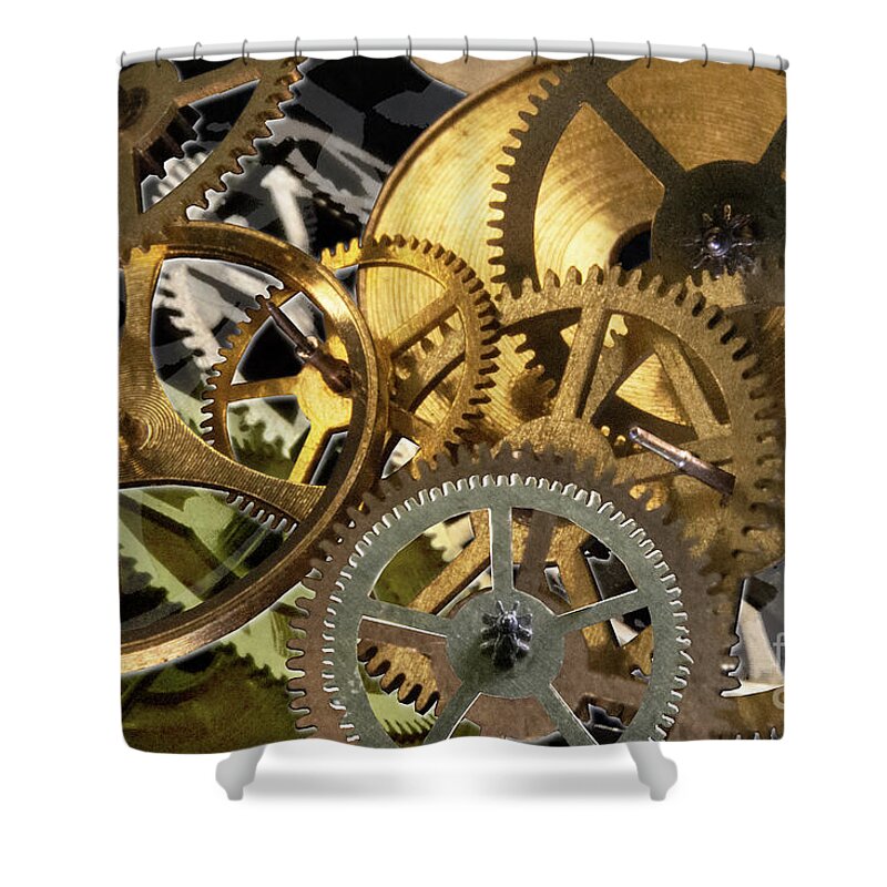 Movement Shower Curtain featuring the digital art Watch Parts by Anthony Ellis