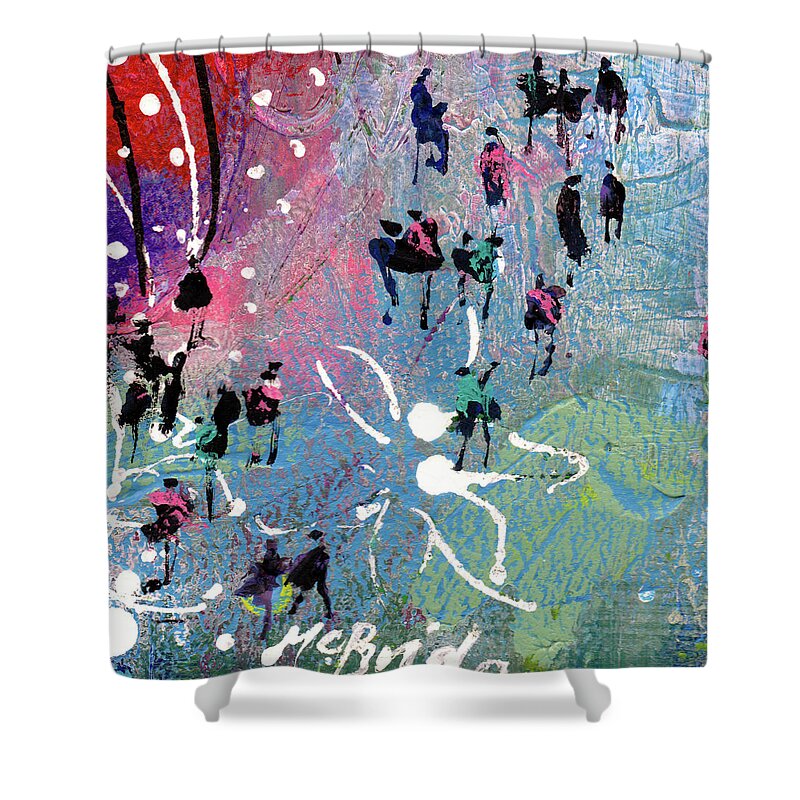 Water Garden Shower Curtain featuring the painting Water Garden by Neil McBride