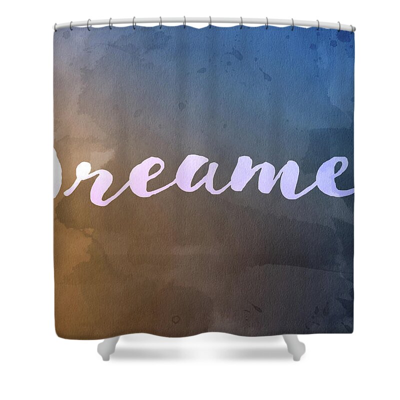 Watercolor Shower Curtain featuring the digital art Watercolor Art Dreamer by Amelia Pearn