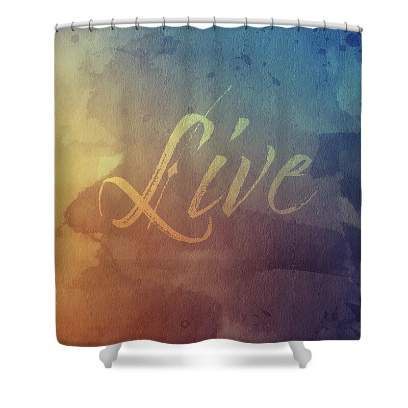 Watercolor Shower Curtain featuring the digital art Watercolor Art Live by Amelia Pearn
