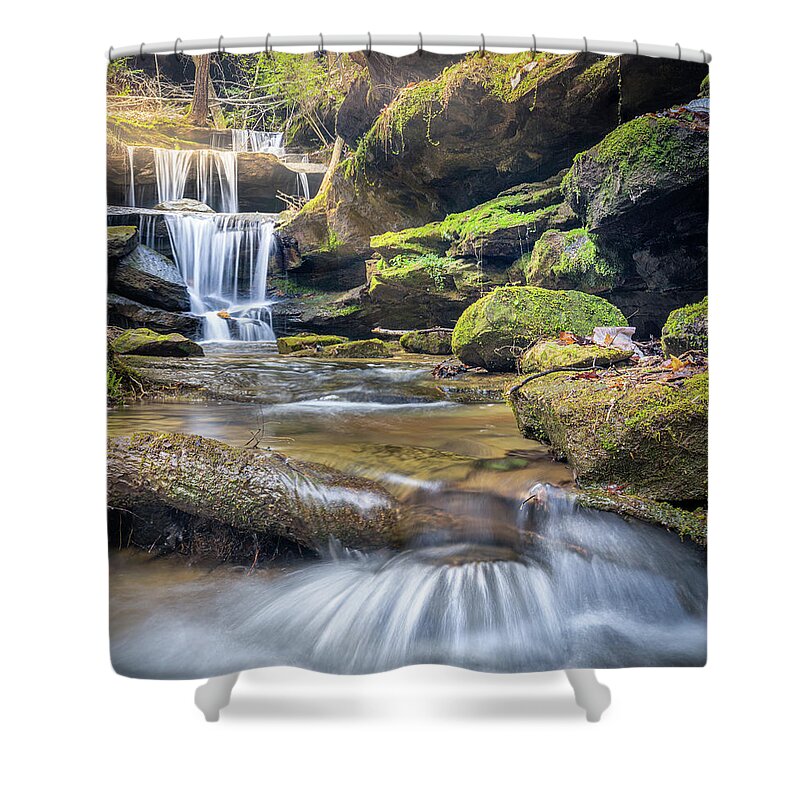 Parker Falls Shower Curtain featuring the photograph Waterfall Canyon by Jordan Hill