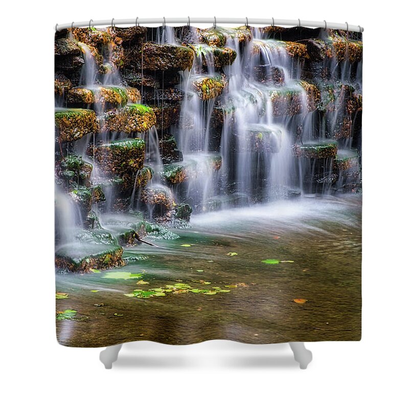 Sharon Woods Shower Curtain featuring the photograph Waterfall Detail by Tom Mc Nemar
