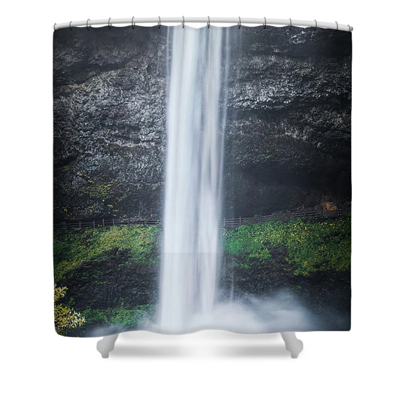 Forest Shower Curtain featuring the photograph Waterfall G 1x2 by Ryan Weddle