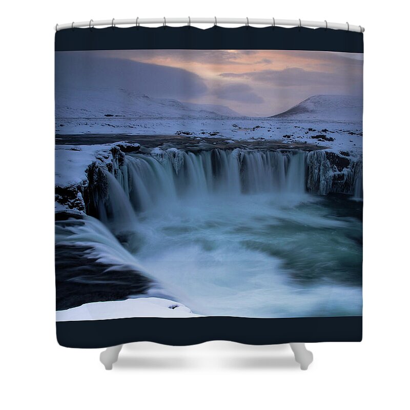 Godafoss Shower Curtain featuring the photograph North Of Eden - Godafoss Waterfall, Iceland by Earth And Spirit