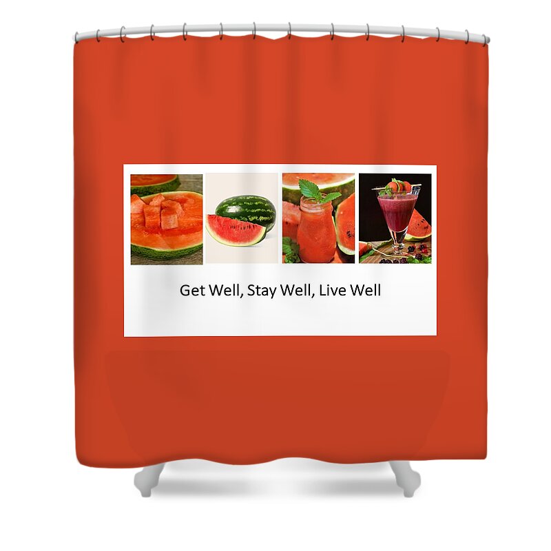 Watermelon Shower Curtain featuring the photograph Watermelon Smoothies by Nancy Ayanna Wyatt