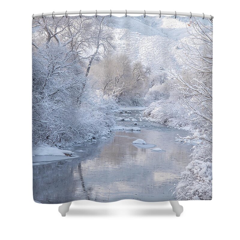 Winter Shower Curtain featuring the photograph Waterton Winterland by Darren White