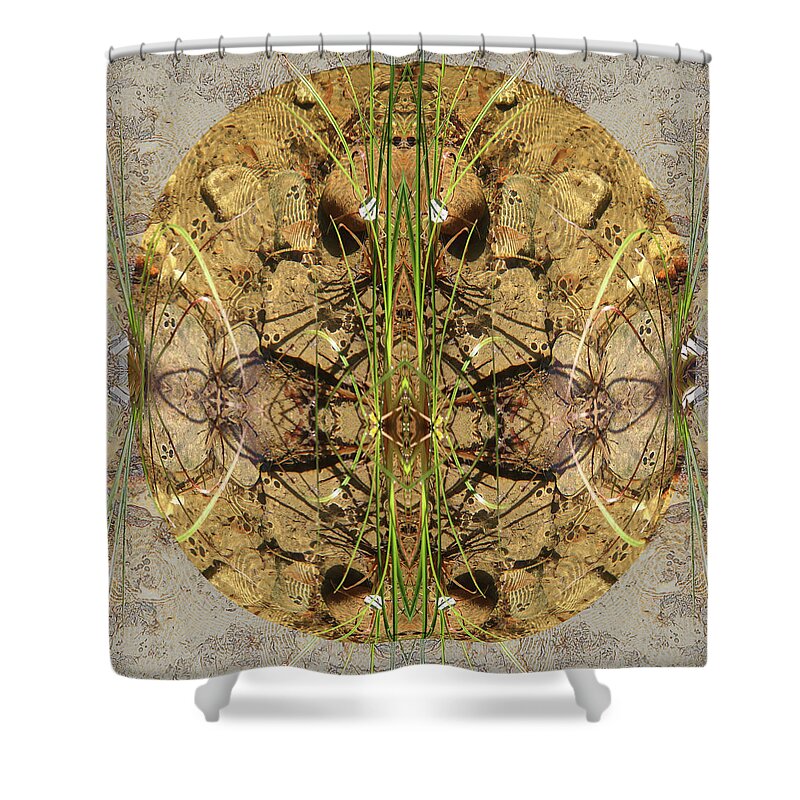Water Shower Curtain featuring the digital art Watery Sphere by Laura Davis
