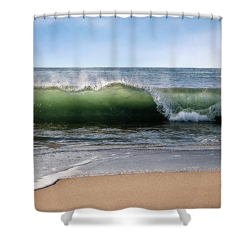 Wave Shower Curtain featuring the photograph Wave Hello by Gary Geddes