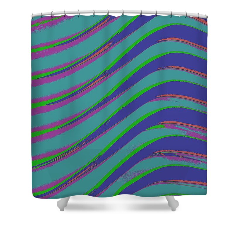 Wave Shower Curtain featuring the digital art Wave by T Oliver