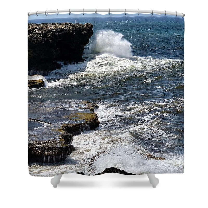  Shower Curtain featuring the photograph Waves by Dennis Richardson