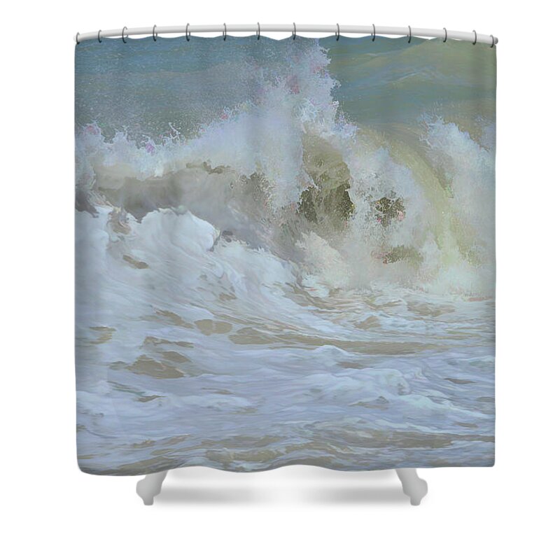 Storm Shower Curtain featuring the photograph Waves II by Alison Belsan Horton