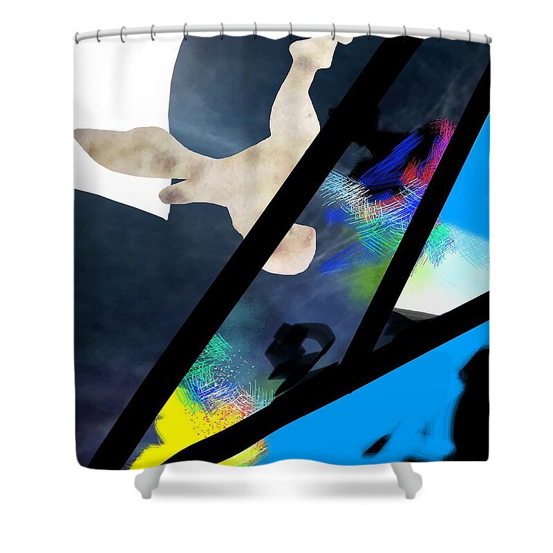 Art Shower Curtain featuring the digital art We Needed To Meet by Jeremiah Ray
