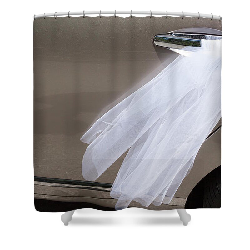 Wedding Shower Curtain featuring the photograph Wedding Bently by Jim Whitley