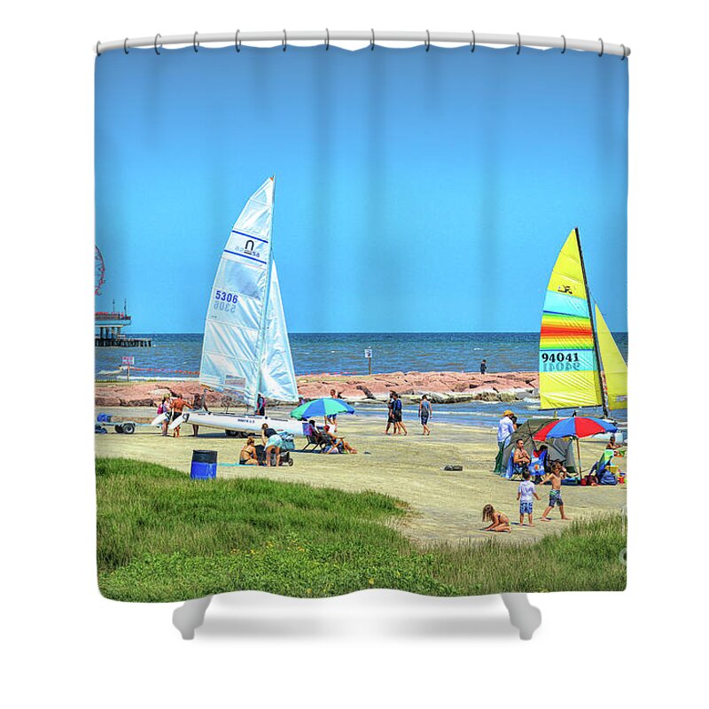 Sunny Shower Curtain featuring the photograph Weekend Fun by Diana Mary Sharpton