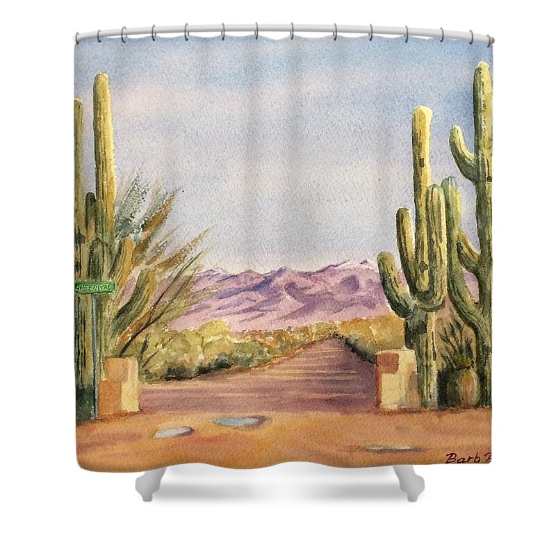  Shower Curtain featuring the painting Welcome by Barbara Parisien