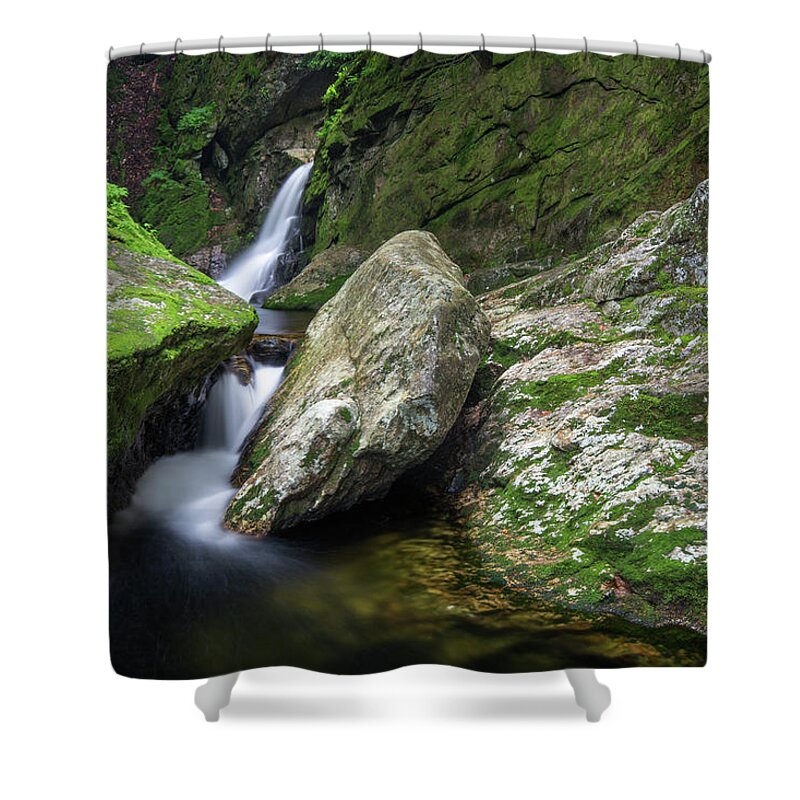 Welton Shower Curtain featuring the photograph Welton Falls Summer Two by White Mountain Images