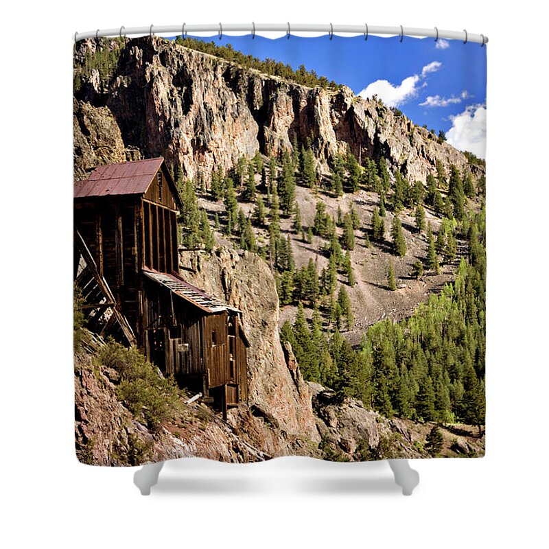 Bachelor Loop Tour Shower Curtain featuring the photograph West Willow Creek Mine by Lana Trussell
