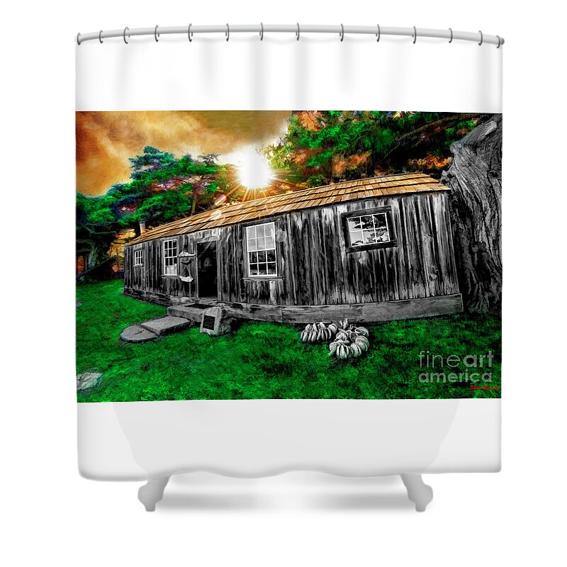 Whalers Cabin Shower Curtain featuring the photograph Whalers Cabin Point Lobos State Natural Reserve by Blake Richards