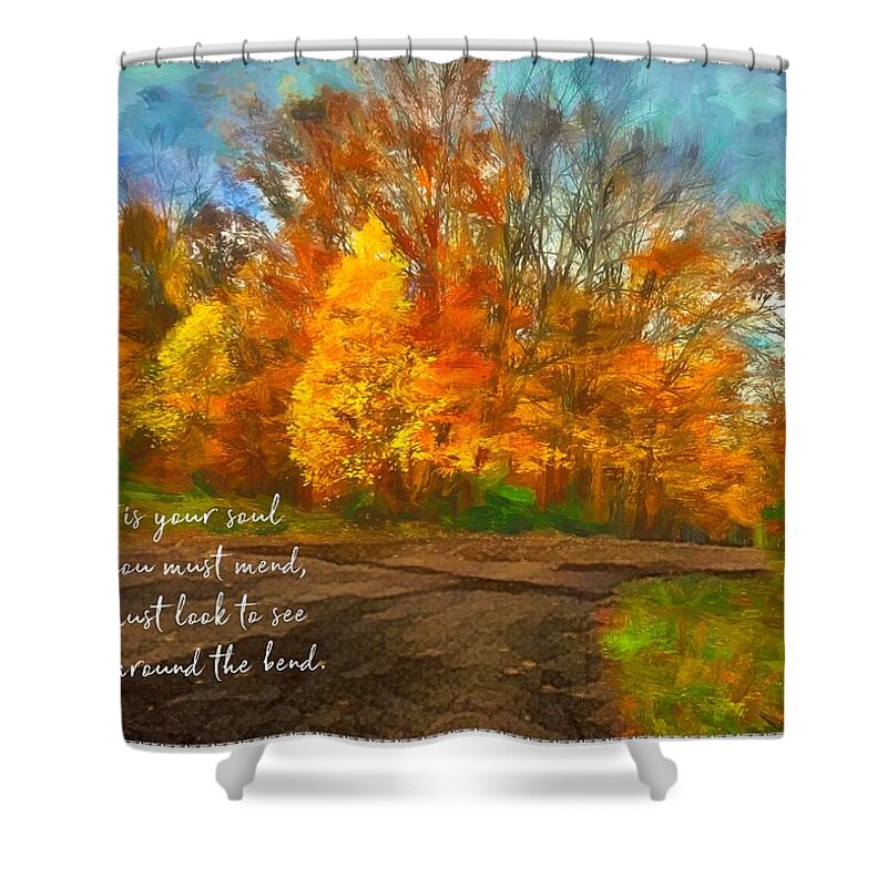  Shower Curtain featuring the photograph What's Around the Bend? by Jack Wilson