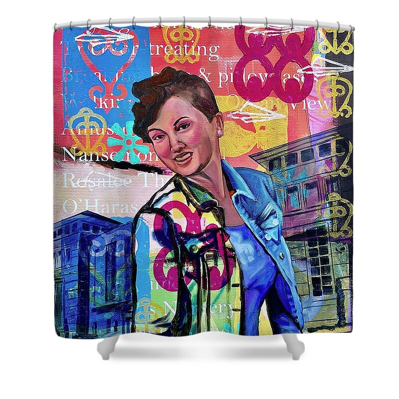  Shower Curtain featuring the painting When we perform by Clayton Singleton